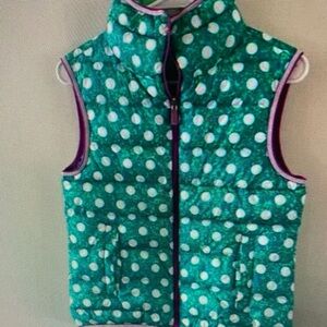 Polka Dot Kids Puffer Vest - Green